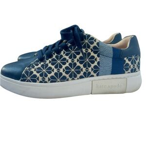 Kate Spade Blue & Creme Sneaker.